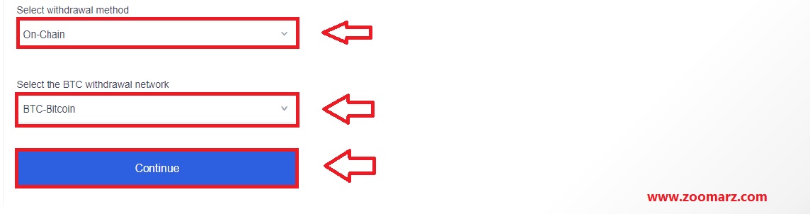 برداشت On-chain یا Internal