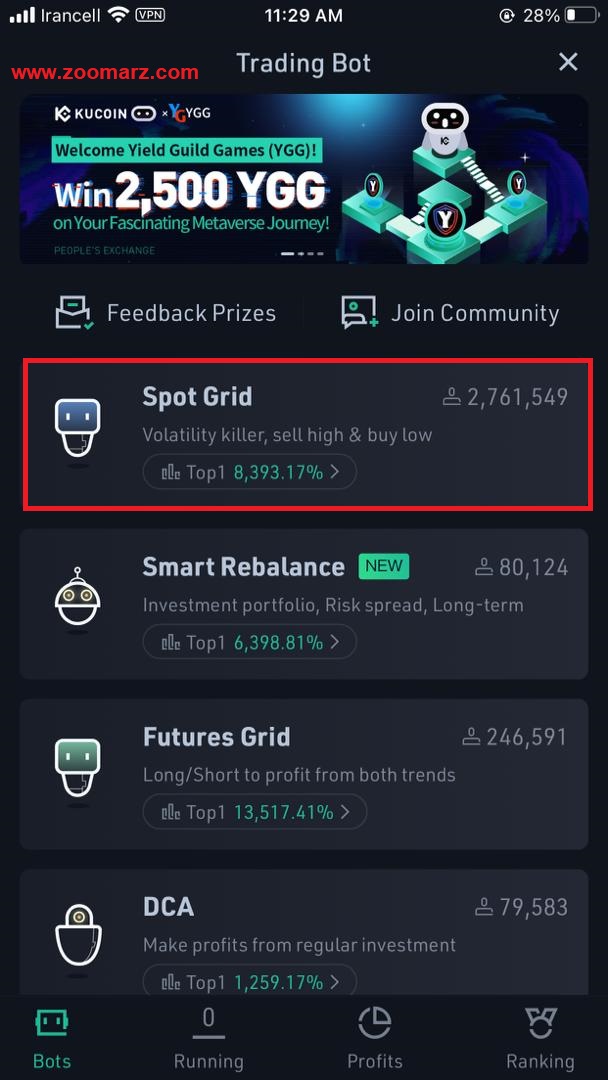 آموزش کار با بات Spot Grid