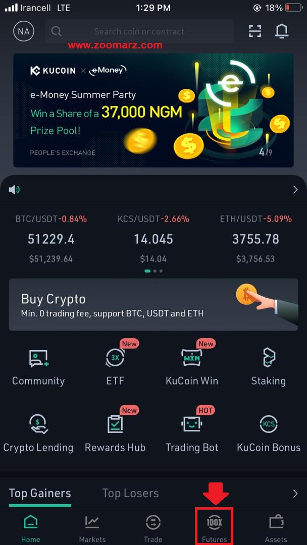 انجام معاملات فیوچرز Futures