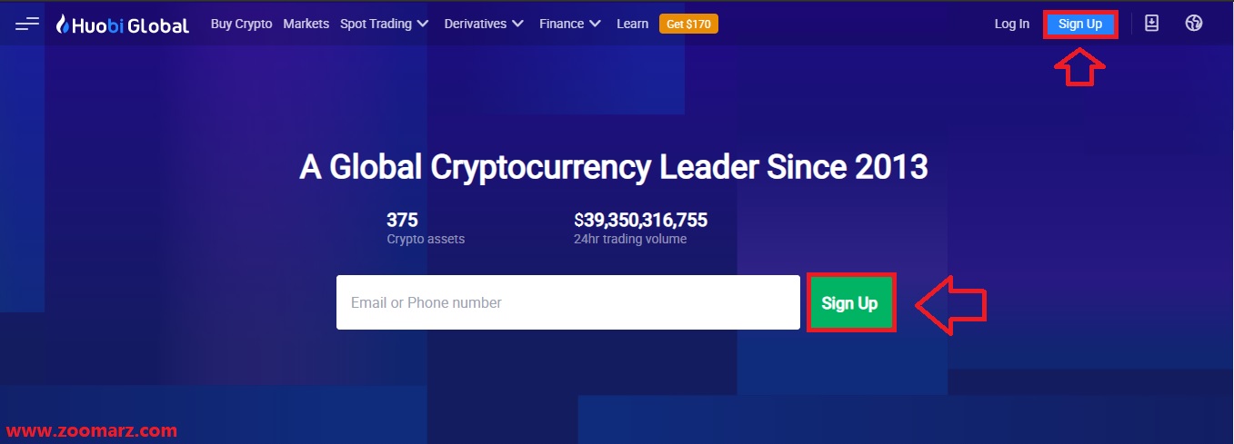 آموزش ثبت نام در صرافی هیوبی Huobi 