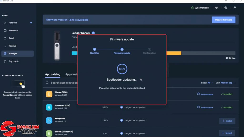 آموزش آپدیت کیف پول سخت افزاری لجر(Nano s _ Nano x) ،نصب آپدیت