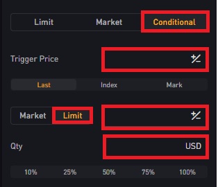با انتخاب لیمیت شما باید قیمت مورد نظر را تعیین نمایید.