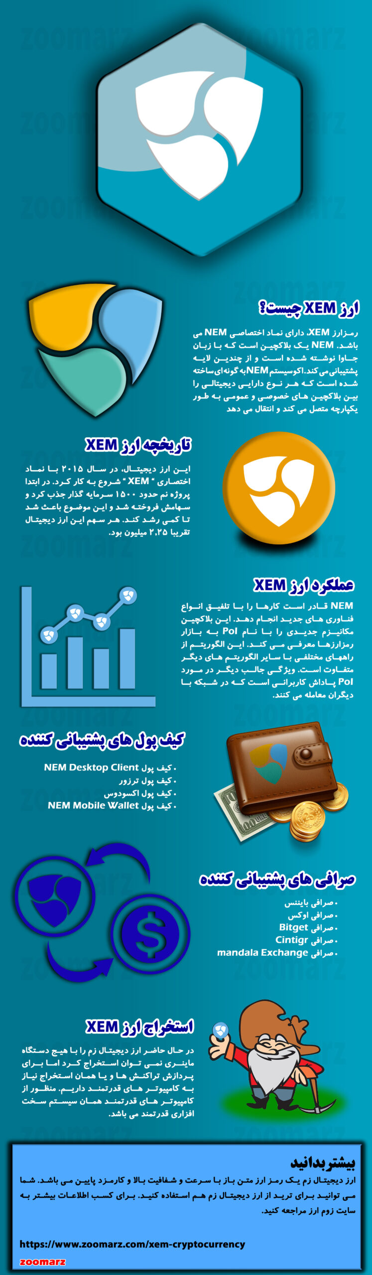 اینفوگرافیک ارز دیجیتال XEM