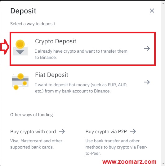 واریز ارز دیجیتال