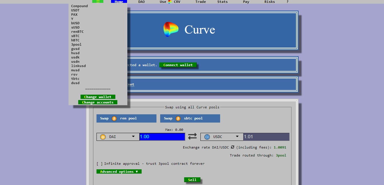 صرافی Curve Finance