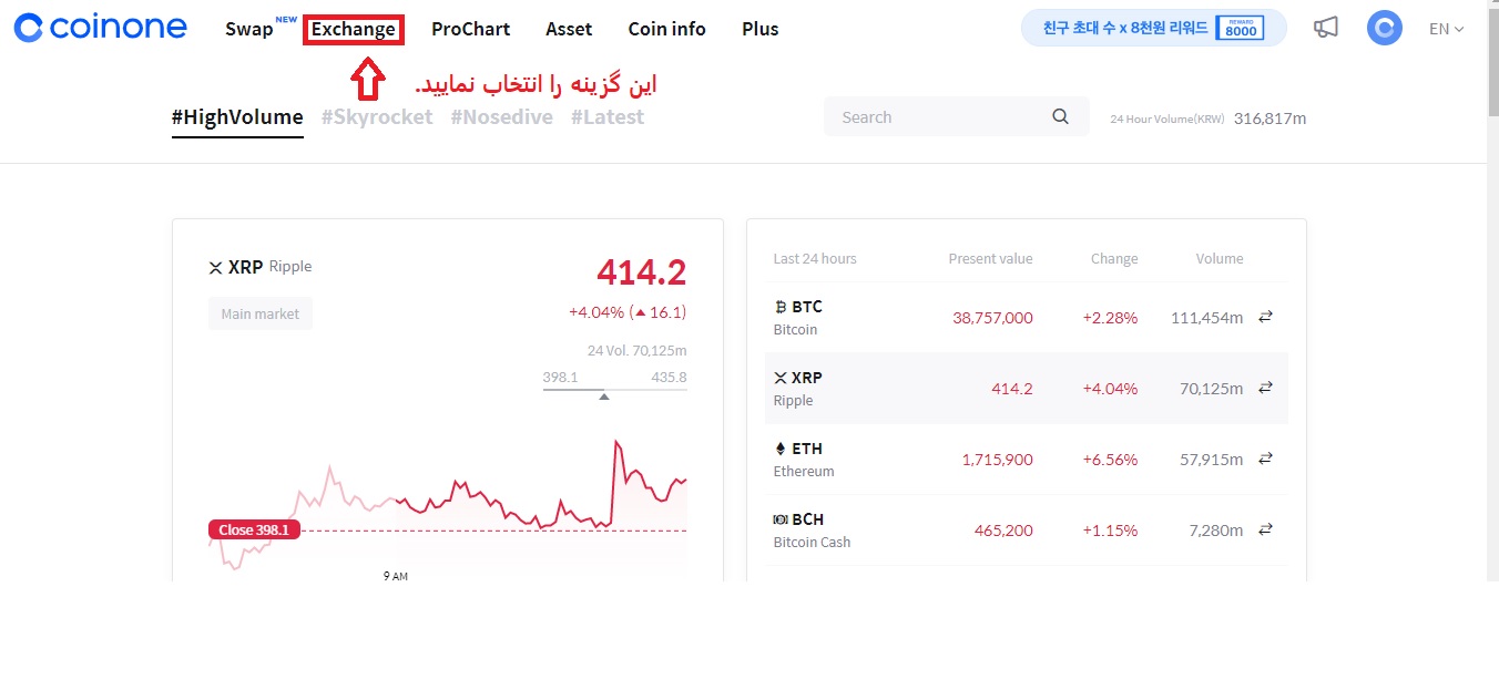 چگونگی خرید ارز دیجیتال در صرافی Coinone