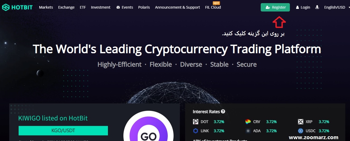 آموزش ثبت نام در صرافی هات بیت Hotbit