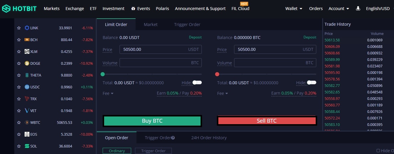 آموزش ترید در صرافی هات بیت Hotbit