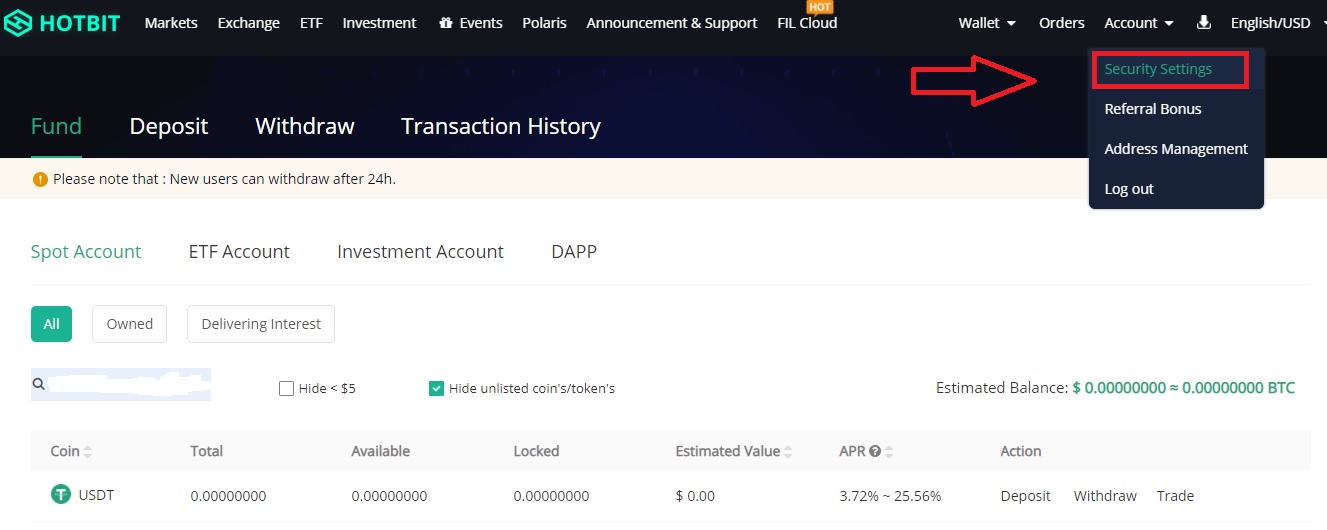 احراز هویت در صرافی هات بیت Hotbit 