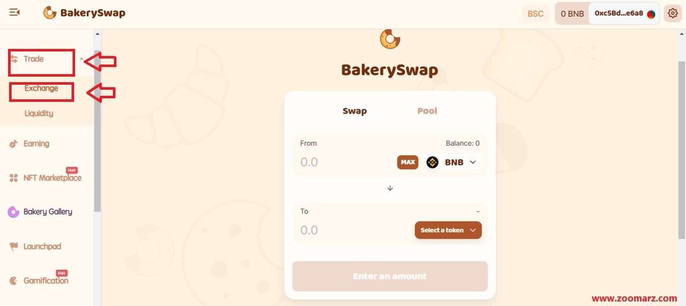 گزینه " Exchange " انتخاب کنید
