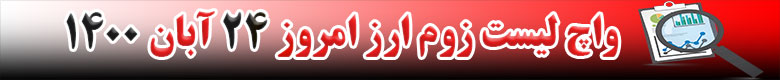 واچ لیست زوم ارز در تاریخ 24 آبان 1400