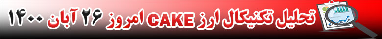 تحلیل تکنیکال ارز کیک CAKE امروز 26 آبان 1400