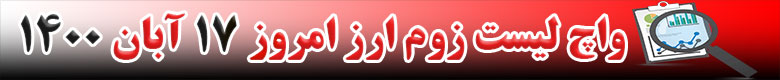 واچ لیست زوم ارز امروز 17 آبان 1400