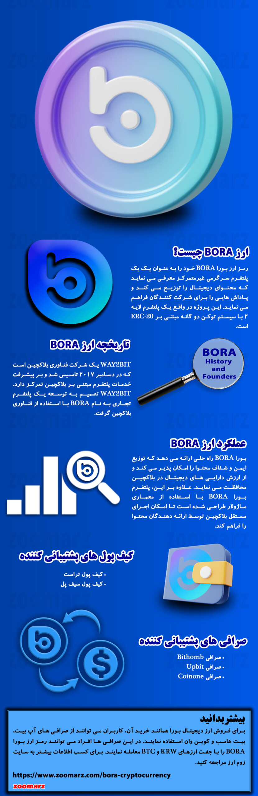 اینفوگرافیک ارز دیجیتال بورا BORA