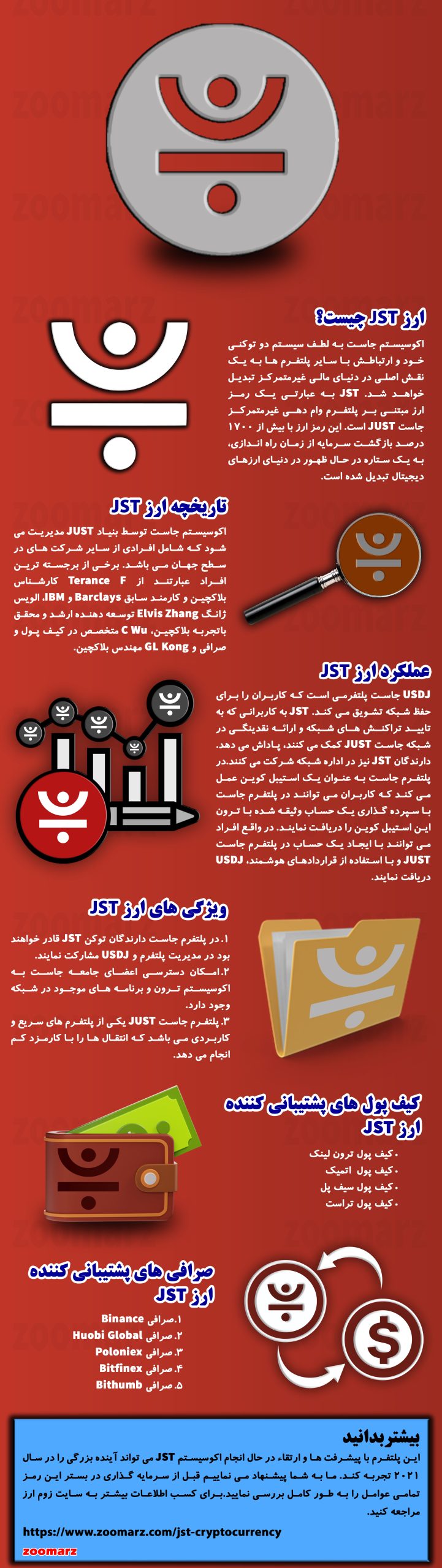 اینفوگرافیک ارز دیجیتال جاست JST