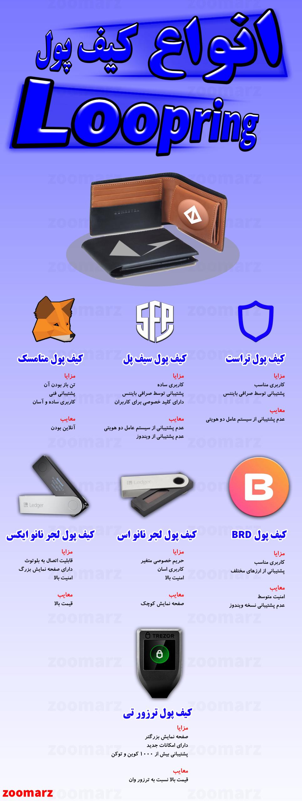 اینفوگرافیک کیف پول های ارز لوپرینگ LRC