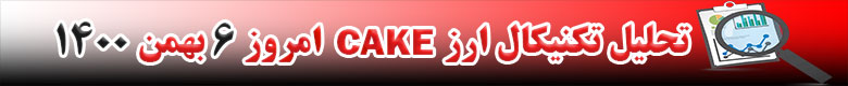 تحلیل تکنیکال ارز کیک CAKE امروز 6 بهمن 1400