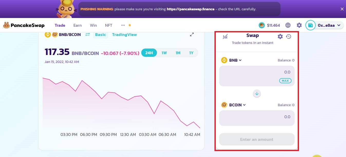 روی توکن BCOIN ضربه بزنید تا این توکن اضافه شود