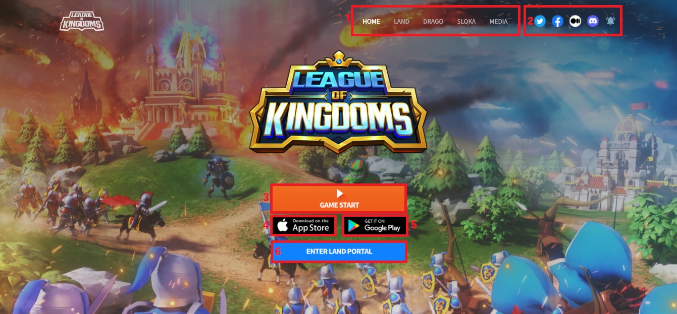 سایت رسمی بازی League of Kingdoms