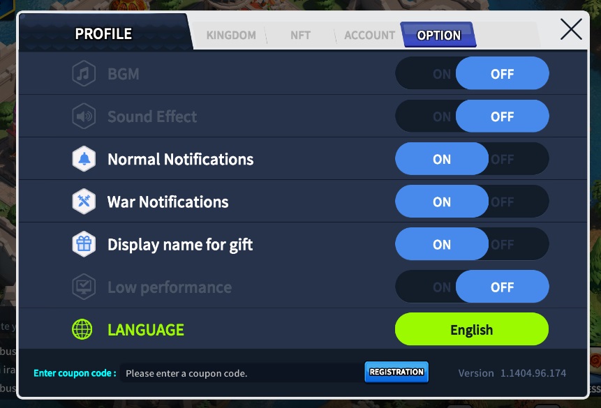 آشنایی با بخش OPTION