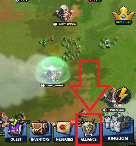 آموزش ساخت کلن در بازی League of Kingdoms