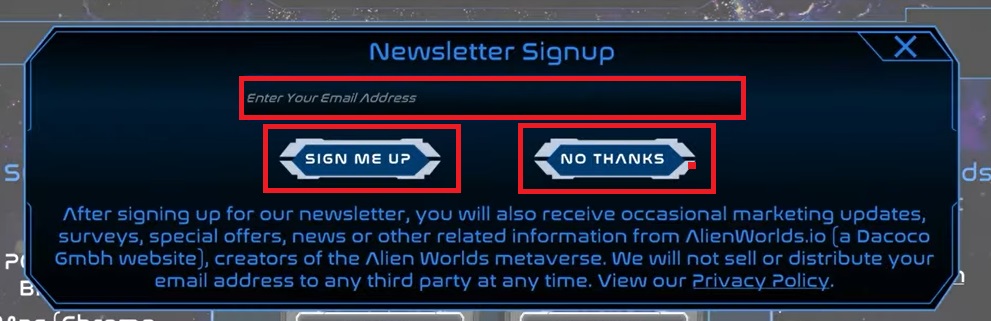 روی گزینه Sign me up کلیک کنید