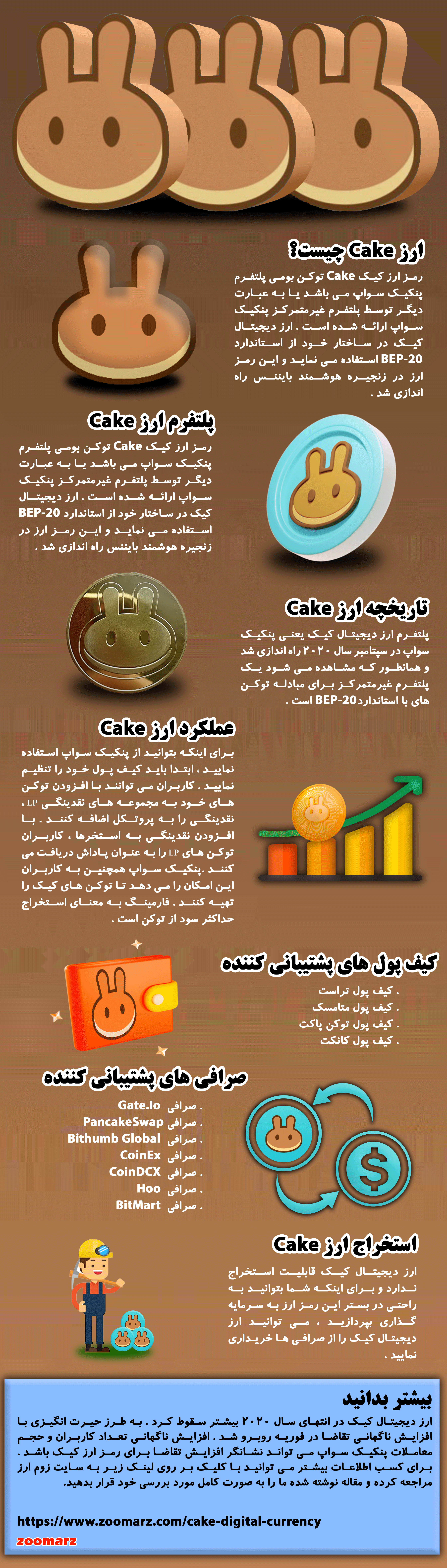اینفوگرافیک ارز دیجیتال کیک Cake