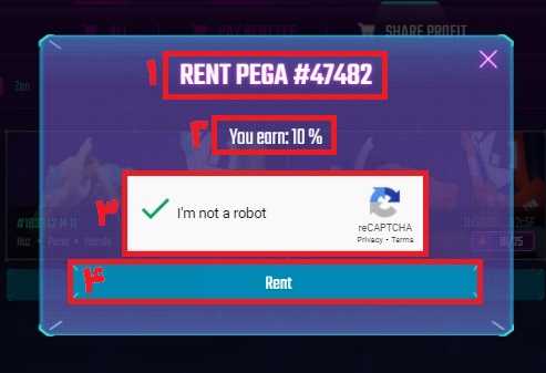 روی گزینه Rent ضربه بزنید
