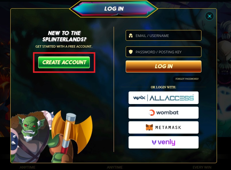 روی گزینه سبز رنگ Create account کلیک نمایید