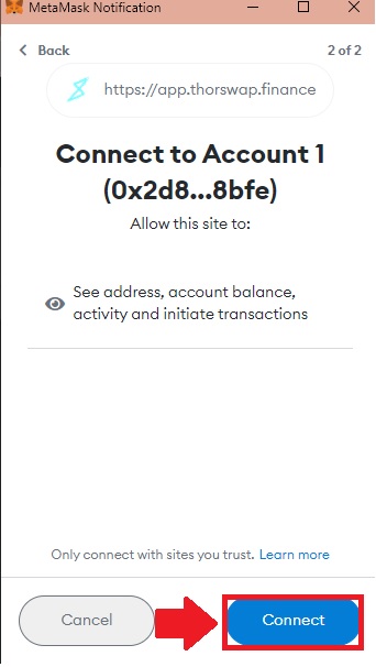 روی گزینه "Connect" کلیک نمایید