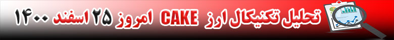 تحلیل تکنیکال ارز کیک CAKE امروز 25 اسفند 1400