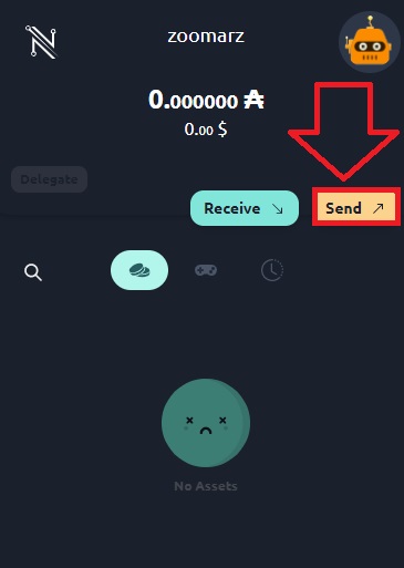 روی گزینه Send کلیک کنید