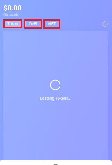 تب های Token و DeFi و NFT