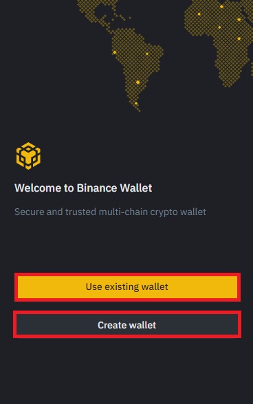 روی گزینه Create wallet کلیک کنید.