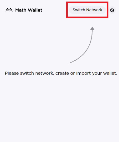 روی گزینه Switch network کلیک کنید